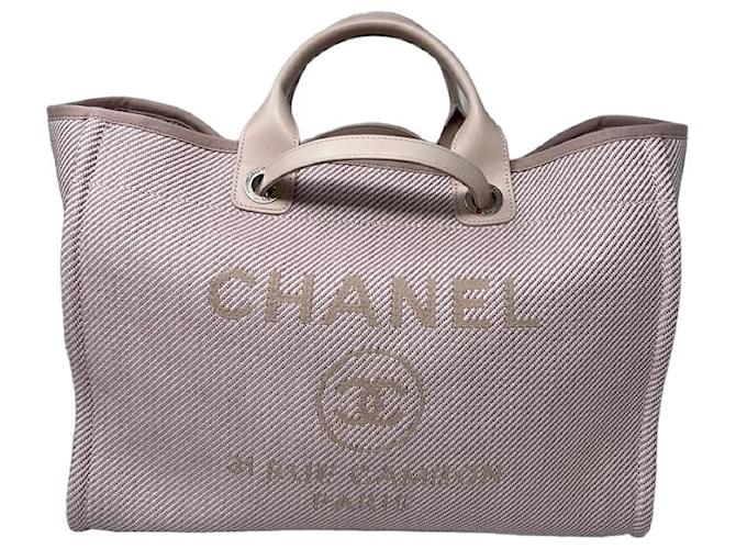 Chanel Handtaschen Pink Leinwand  ref.1111601