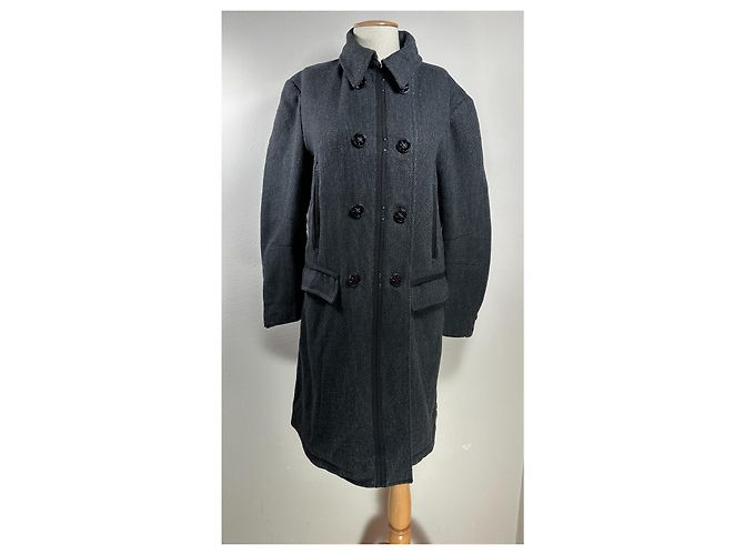 Marithé et François Girbaud Coat Dark grey Wool