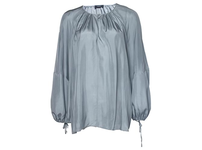 JOSEPH, blue blouse with balloon sleeves Silk  ref.1019171