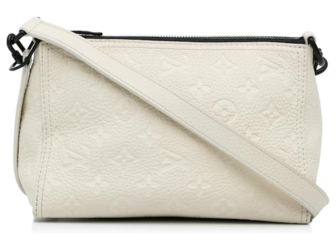 Louis Vuitton White Monogram Empreinte Triangle Leather  ref.1106366