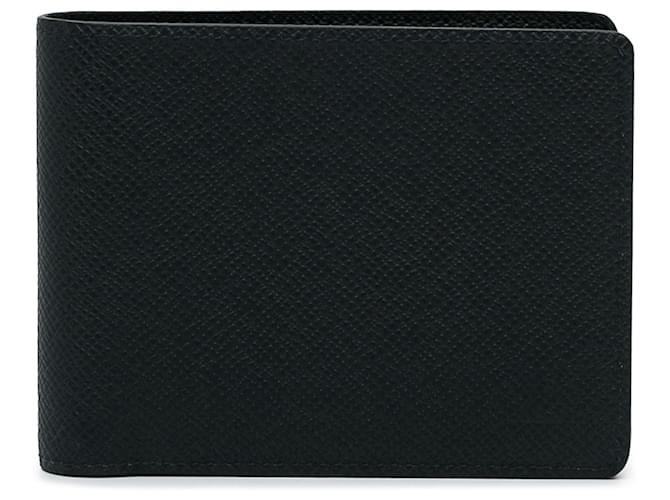 Cartera plegable negra Taiga de Louis Vuitton Negro Cuero  ref.1111842