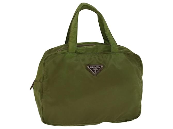 PRADA Hand Bag Nylon Green Auth 57241  ref.1111904