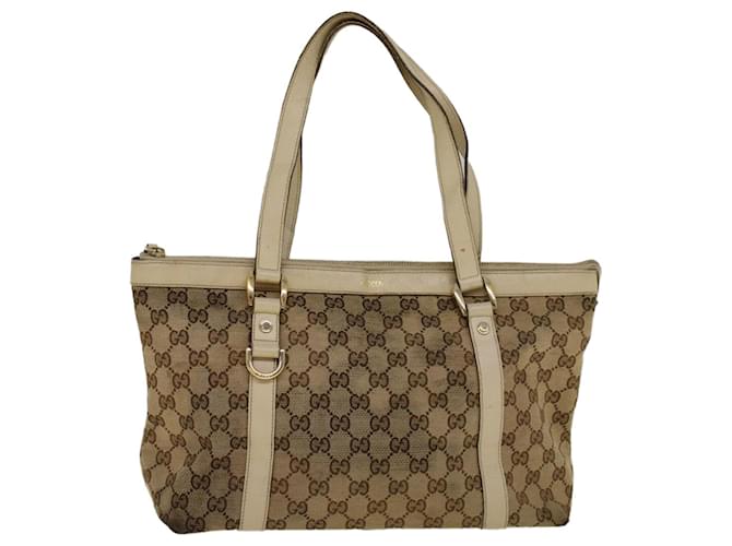 gucci GG Canvas Abbey Shoulder Bag beige 141470 Auth th4120 Cloth  ref.1111952