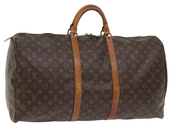 Louis Vuitton Monogram Keepall 60 Boston Bag M41422 LV Auth 56991 Cloth  ref.1111991