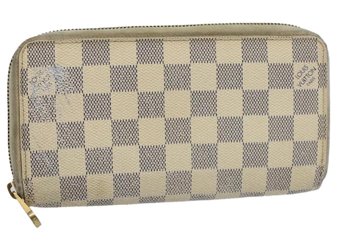 LOUIS VUITTON Damier Azur Zippy Portefeuille Long Portefeuille N63503 Auth LV 58171  ref.1112007