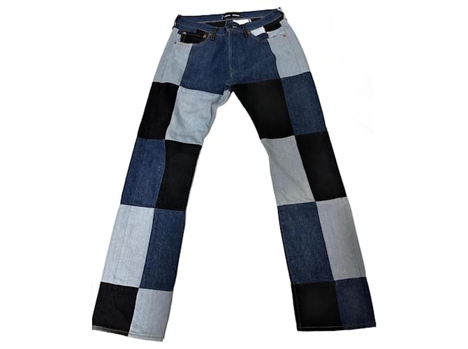 Levi's Made & Crafted Levi's x Gosha Rubchinskiy Patchwork-Jeans Blau Hellblau  ref.1112046