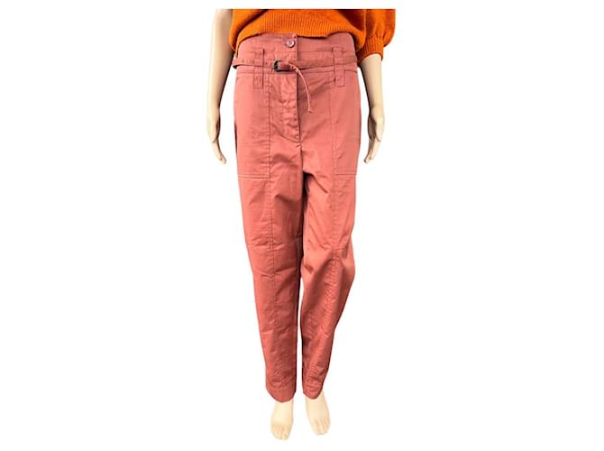 Bottega Veneta Pants, leggings Red Orange Cotton  ref.1112055