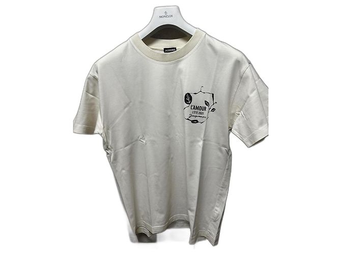 Maglietta Jacquemus L'Amour Nero Beige Crema