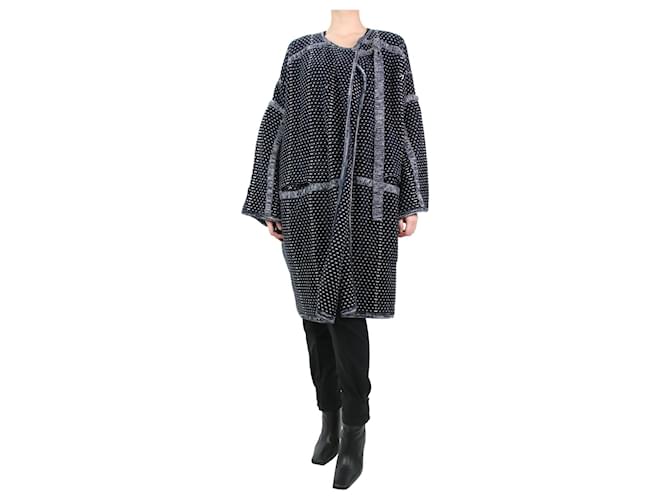 Chloé Cardigan oversized em mistura de lã azul marinho - tamanho XS  ref.1112204