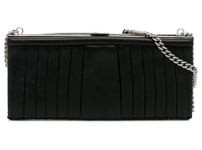 Christian Louboutin Black Leather Clutch on Chain Pony-style calfskin  ref.1112273
