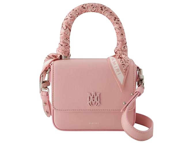 Bandana Micro Bag - Amiri - Leather - Pink Pony-style calfskin  ref.1112338