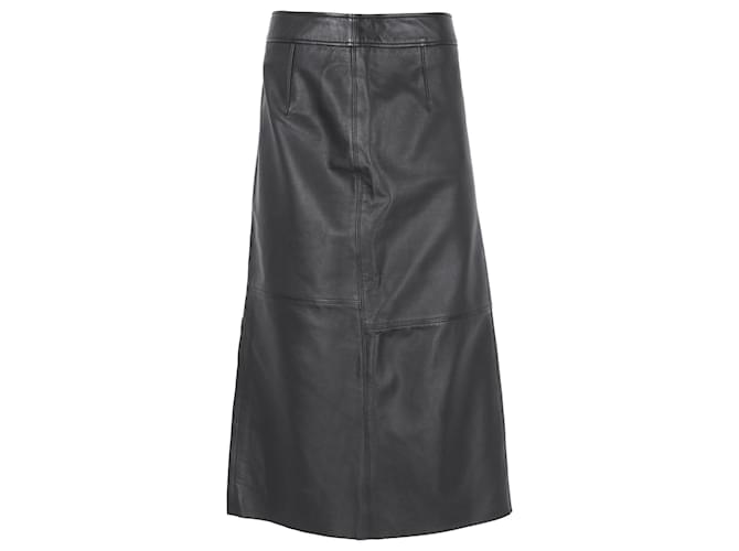 Autre Marque The Frankie Shop Midi Skirt in Black Leather  ref.1112348