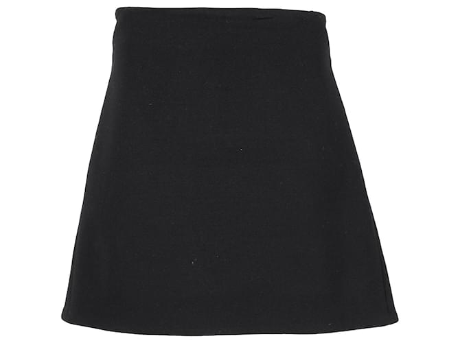 Minifalda Bottega Veneta de lana negra Negro  ref.1112349