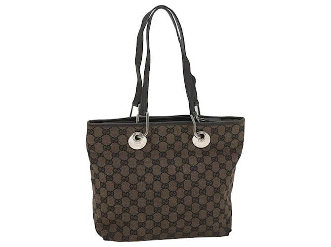 GUCCI GG Canvas Tote Bag Brown 285585 Auth bs9255  ref.1112396