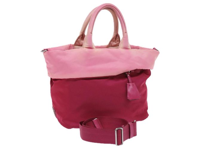 Prada Handtasche Nylon 2weg Pink Auth bs9228