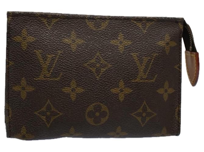 Toilette Poche Louis Vuitton Monogram 15 Bolsa M47546 LV Auth 57877 Monograma Lienzo  ref.1112496