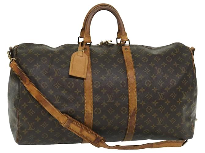 Louis Vuitton Monogram Keepall Bandouliere 55 Boston Bag M41414 LV Auth th4130 Cloth  ref.1112517