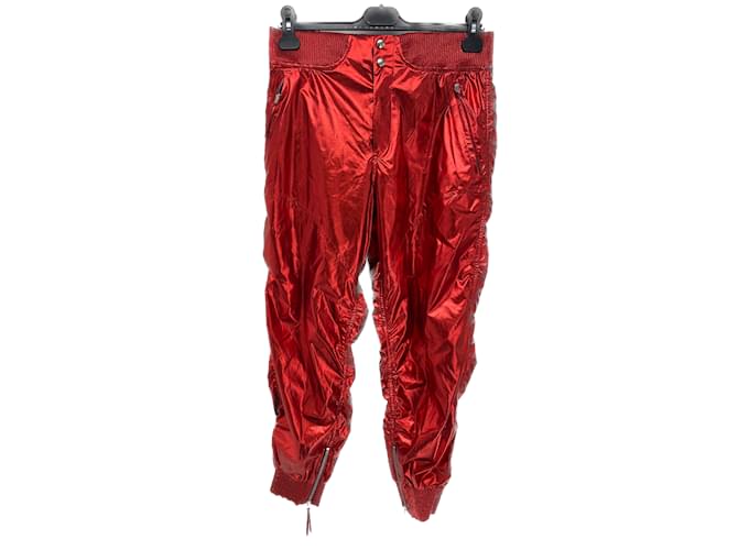 ISABEL MARANT Pantalone T.fr 40 silk Rosso Seta  ref.1112562