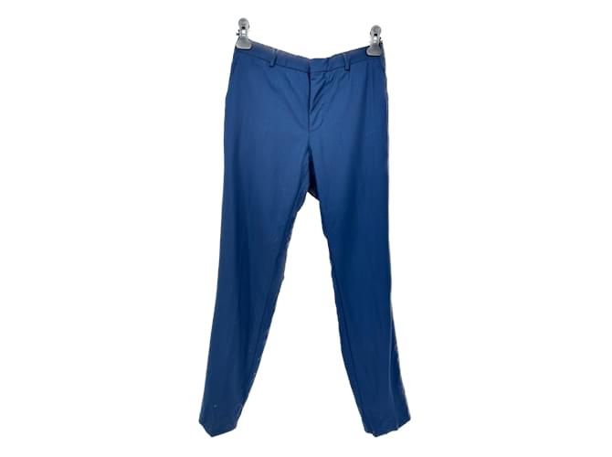 PRADA Pantalones T.ÉL 48 Lana Azul  ref.1112592