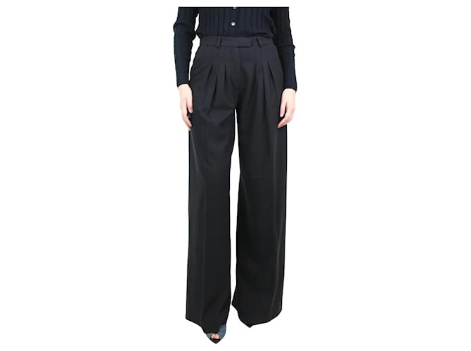 Etro Schwarze, hoch geschnittene, maßgeschneiderte Hose aus Wolle – Größe UK 10  ref.1112616