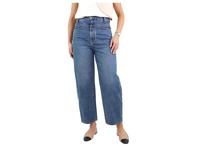 Khaite Jeans azuis de cintura alta - tamanho UK 8 Azul Algodão  ref.1112626
