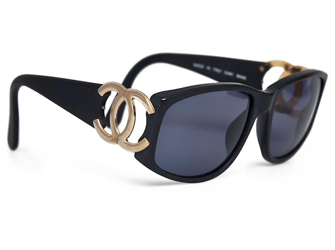 Chanel Black Square Tinted Sunglasses Plastic Resin  ref.1112658