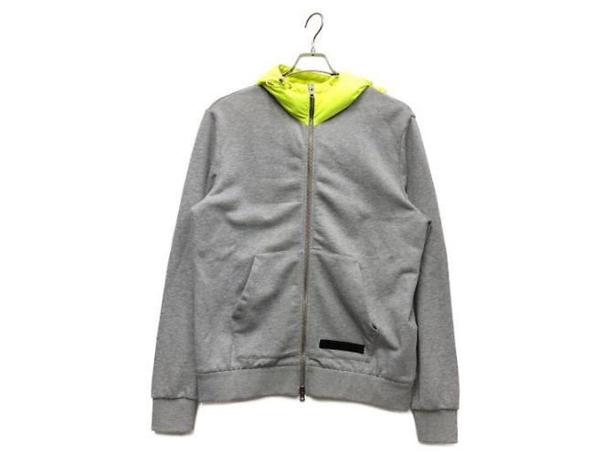 Moncler Moletom com Zíper Cinza Algodão