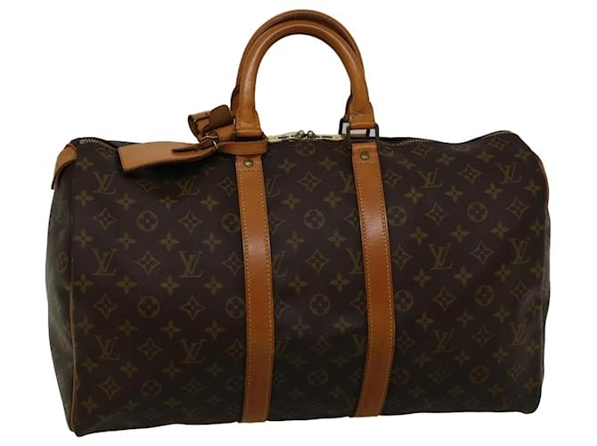 Louis Vuitton Monogram Keepall 45 Boston Bag M41428 LV Auth 57469 Cloth  ref.1112803