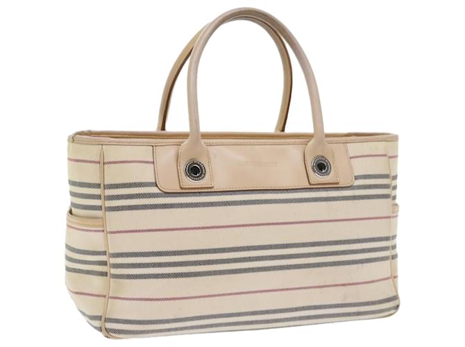 BURBERRY Hand Bag Canvas Beige Auth 56627 Cloth  ref.1112858