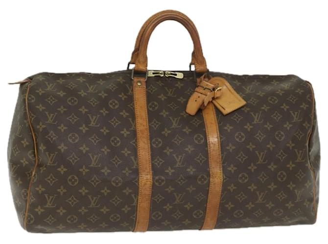 Louis Vuitton-Monogramm Keepall 55 Boston Bag M.41424 LV Auth th4132 Leinwand  ref.1112875