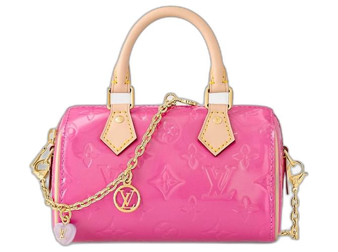 Louis Vuitton Lv Speedy nano rosa Cuero  ref.1112895