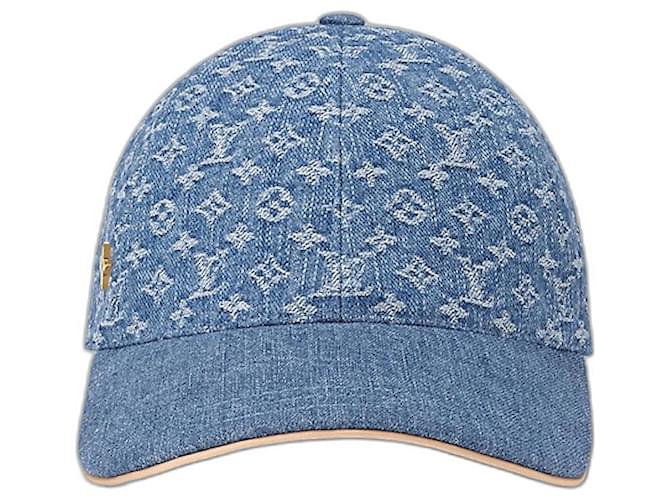 Louis Vuitton Casquette LV Denim Remix Toile Bleu  ref.1112899