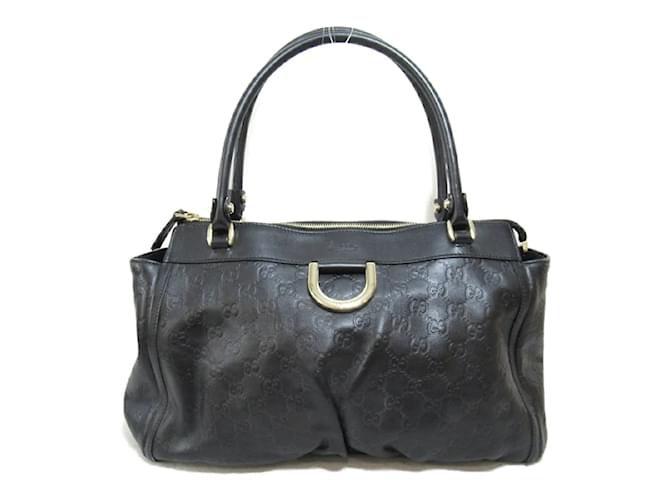 Guccissima Abbey Tote 189831 Black Leather Pony-style calfskin  ref.1112929