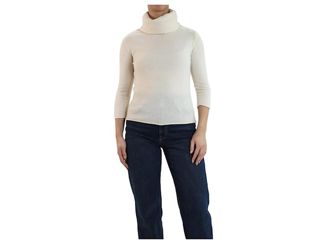 Joseph Cream roll-neck cashmere jumper - size M  ref.1112968