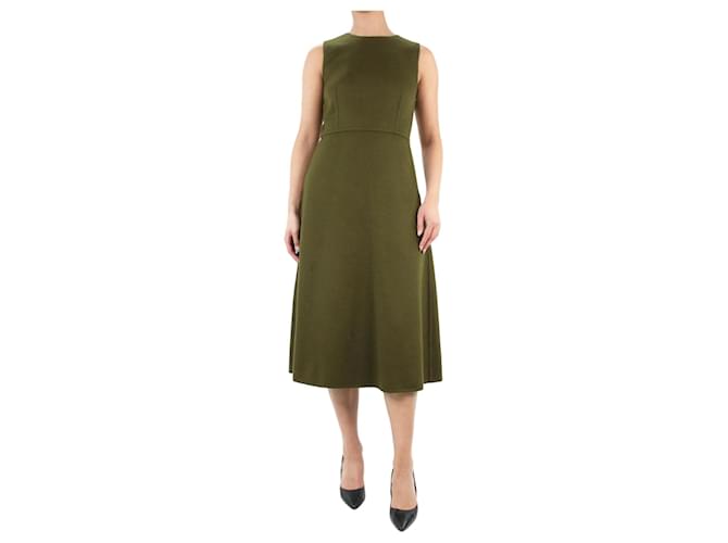 Marni Grünes ärmelloses Kleid aus Wollmischung – Größe UK 8 Wolle  ref.1112979
