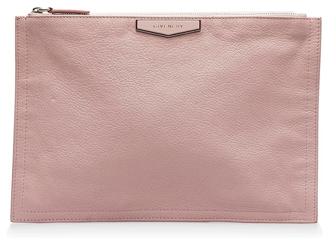 Givenchy Pink Antigona Leather Clutch Bag Pony-style calfskin  ref.1113019