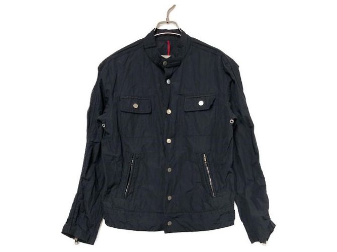 Moncler M65 Jacke Marineblau Baumwolle Nylon