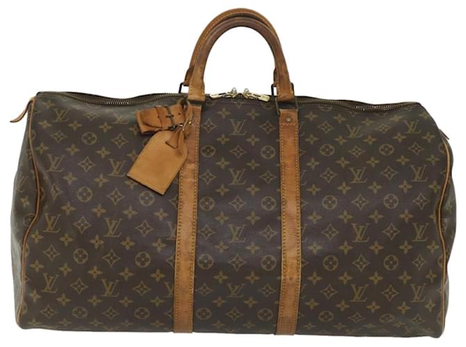 Louis Vuitton Keepall 50 Brown Cloth  ref.1113080