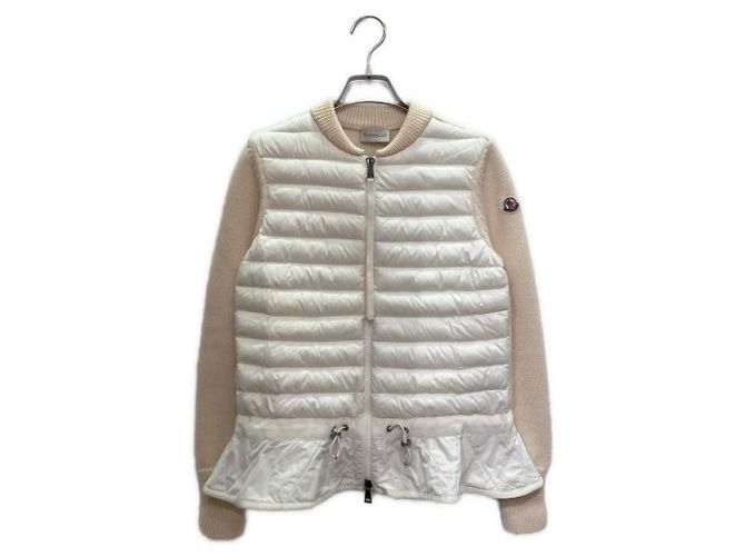 Moncler White Wool Down Jacket