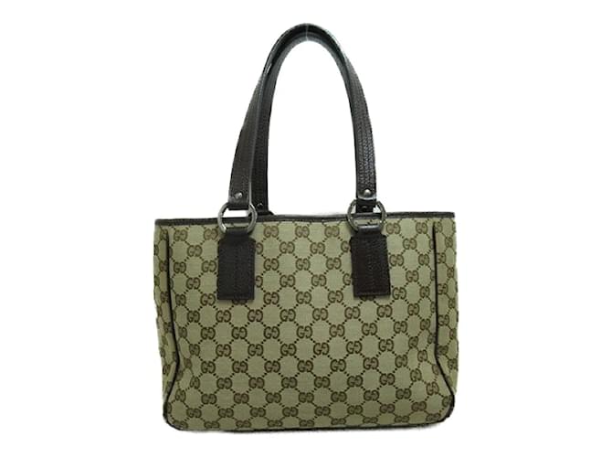 Gucci GG Canvas Tote Bag 113019 Brown Cloth  ref.1113195
