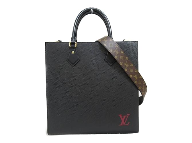 Louis Vuitton Epi Sac Plat PM M58658 Black Leather Pony-style calfskin  ref.1113203