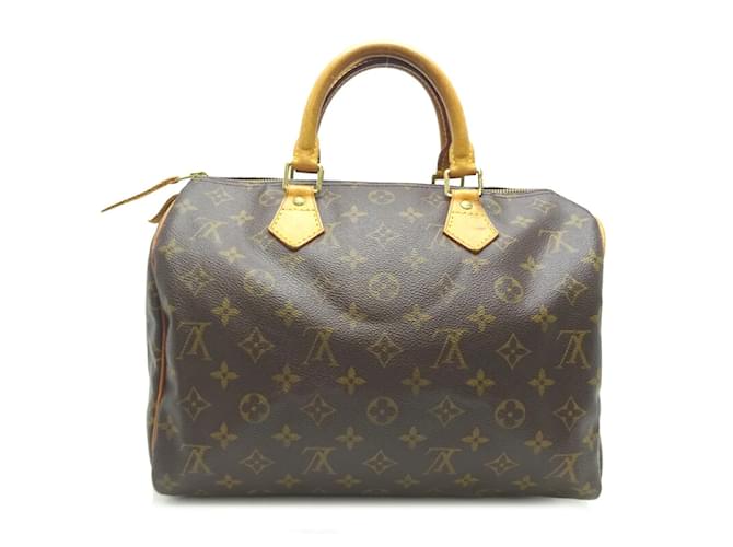 Louis Vuitton Monogram Speedy 30 M41526 Brown Cloth  ref.1113222