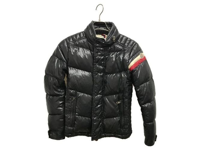 Moncler Down Jacket Black Nylon Men