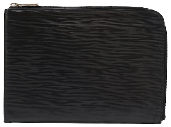 Louis Vuitton Porte-monnaie Black Leather  ref.1113258