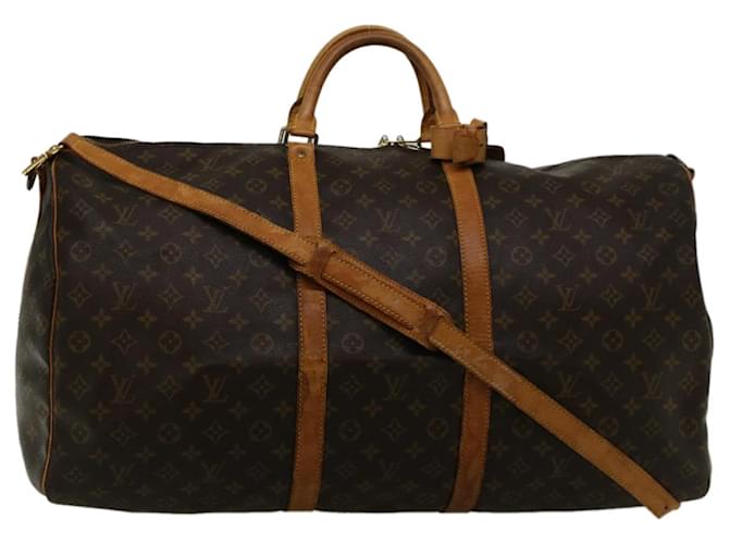 Louis Vuitton Keepall Bandouliere 60 Brown Cloth  ref.1113468