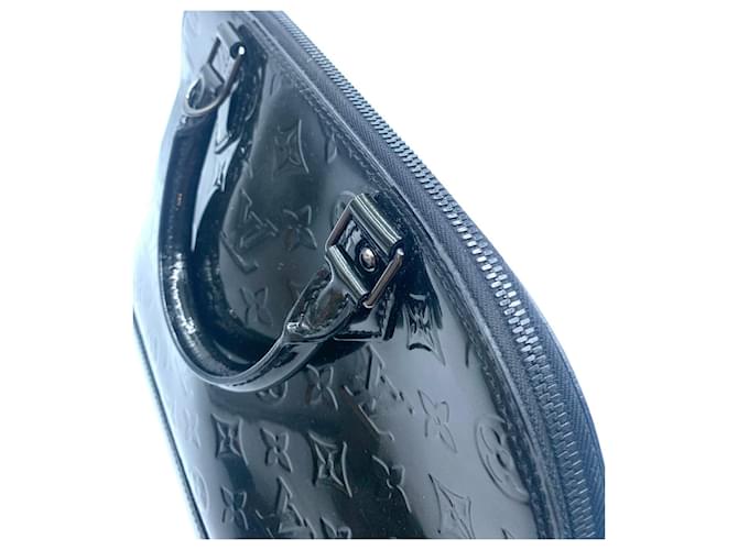 Alma Soul Patent Louis Vuitton Total Black Schwarz Lackleder  ref.1113495
