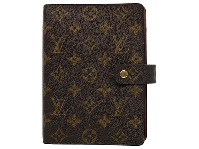 Louis Vuitton COUVERTURE AGENDA FONCTIONNEL MM Brown Cloth  ref.1113502