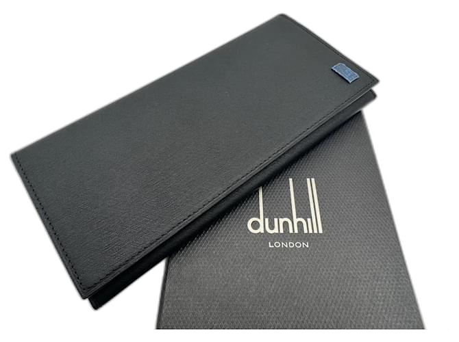 Alfred Dunhill Lange Belgrave-Geldbörse aus schwarzem Leder von Dunhill London  ref.1113557