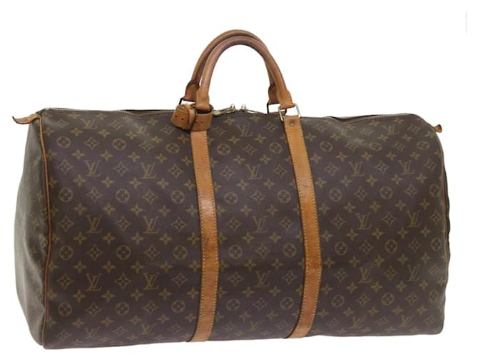 Louis Vuitton Monogram Keepall 60 Boston Bag M41422 LV Auth 58146 Cloth  ref.1113629