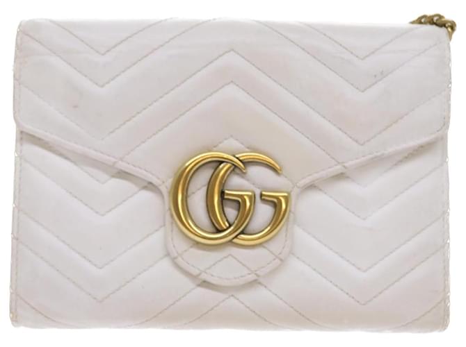 Gucci GG Marmont Blanco Cuero  ref.1113873